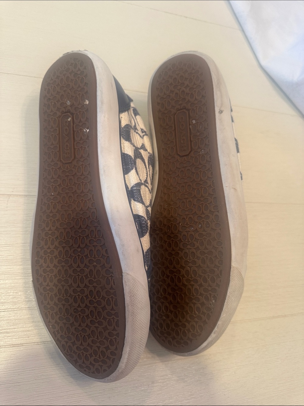 Coach Signature Low-Top Sneakers in Navy and White - Picture 3 of 4